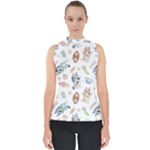 Bluey, Bluey merch, Bluey pattern, Bluey Bluey, bingo, Bluey design, bluey dog Mock Neck Shell Top Bluey, Bluey merch, Bluey pattern, Bluey Bluey, bingo, Bluey design, bluey dog Mock Neck Shell Top