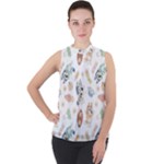 Bluey, Bluey merch, Bluey pattern, Bluey Bluey, bingo, Bluey design, bluey dog Mock Neck Chiffon Sleeveless Top Bluey, Bluey merch, Bluey pattern, Bluey Bluey, bingo, Bluey design, bluey dog Mock Neck Chiffon Sleeveless Top