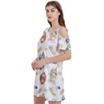 Bluey, Bluey merch, Bluey pattern, Bluey Bluey, bingo, Bluey design, bluey dog Women s Cold Shoulder Round Neck Mini Dress Bluey, Bluey merch, Bluey pattern, Bluey Bluey, bingo, Bluey design, bluey dog Women s Cold Shoulder Round Neck Mini Dress