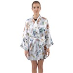Bluey, Bluey merch, Bluey pattern, Bluey Bluey, bingo, Bluey design, bluey dog Long Sleeve Satin Kimono Bluey, Bluey merch, Bluey pattern, Bluey Bluey, bingo, Bluey design, bluey dog Long Sleeve Satin Kimono