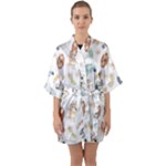 Bluey, Bluey merch, Bluey pattern, Bluey Bluey, bingo, Bluey design, bluey dog Half Sleeve Satin Kimono Bluey, Bluey merch, Bluey pattern, Bluey Bluey, bingo, Bluey design, bluey dog Half Sleeve Satin Kimono