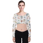 Bluey, Bluey merch, Bluey pattern, Bluey Bluey, bingo, Bluey design, bluey dog Velvet Long Sleeve Crop Top Bluey, Bluey merch, Bluey pattern, Bluey Bluey, bingo, Bluey design, bluey dog Velvet Long Sleeve Crop Top