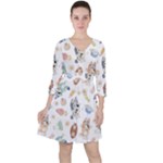 Bluey, Bluey merch, Bluey pattern, Bluey Bluey, bingo, Bluey design, bluey dog Quarter Sleeve Ruffle Waist Dress Bluey, Bluey merch, Bluey pattern, Bluey Bluey, bingo, Bluey design, bluey dog Quarter Sleeve Ruffle Waist Dress