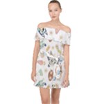 Bluey, Bluey merch, Bluey pattern, Bluey Bluey, bingo, Bluey design, bluey dog Off Shoulder Chiffon Dress Bluey, Bluey merch, Bluey pattern, Bluey Bluey, bingo, Bluey design, bluey dog Off Shoulder Chiffon Dress
