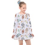 Bluey, Bluey merch, Bluey pattern, Bluey Bluey, bingo, Bluey design, bluey dog Kids Long Sleeve Dress Bluey, Bluey merch, Bluey pattern, Bluey Bluey, bingo, Bluey design, bluey dog Kids Long Sleeve Dress