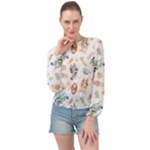 Bluey, Bluey merch, Bluey pattern, Bluey Bluey, bingo, Bluey design, bluey dog Banded Bottom Chiffon Top Bluey, Bluey merch, Bluey pattern, Bluey Bluey, bingo, Bluey design, bluey dog Banded Bottom Chiffon Top