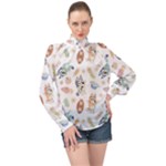 Bluey, Bluey merch, Bluey pattern, Bluey Bluey, bingo, Bluey design, bluey dog High Neck Long Sleeve Chiffon Top Bluey, Bluey merch, Bluey pattern, Bluey Bluey, bingo, Bluey design, bluey dog High Neck Long Sleeve Chiffon Top