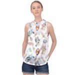 Bluey, Bluey merch, Bluey pattern, Bluey Bluey, bingo, Bluey design, bluey dog High Neck Satin Top Bluey, Bluey merch, Bluey pattern, Bluey Bluey, bingo, Bluey design, bluey dog High Neck Satin Top