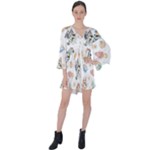 Bluey, Bluey merch, Bluey pattern, Bluey Bluey, bingo, Bluey design, bluey dog V-Neck Flare Sleeve Mini Dress Bluey, Bluey merch, Bluey pattern, Bluey Bluey, bingo, Bluey design, bluey dog V-Neck Flare Sleeve Mini Dress