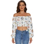Bluey, Bluey merch, Bluey pattern, Bluey Bluey, bingo, Bluey design, bluey dog Long Sleeve Crinkled Weave Crop Top Bluey, Bluey merch, Bluey pattern, Bluey Bluey, bingo, Bluey design, bluey dog Long Sleeve Crinkled Weave Crop Top