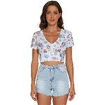 Bluey, Bluey merch, Bluey pattern, Bluey Bluey, bingo, Bluey design, bluey dog V-Neck Crop Top Bluey, Bluey merch, Bluey pattern, Bluey Bluey, bingo, Bluey design, bluey dog V-Neck Crop Top