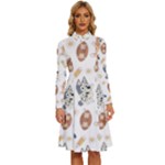 Bluey, Bluey merch, Bluey pattern, Bluey Bluey, bingo, Bluey design, bluey dog Long Sleeve Shirt Collar A-Line Dress Bluey, Bluey merch, Bluey pattern, Bluey Bluey, bingo, Bluey design, bluey dog Long Sleeve Shirt Collar A-Line Dress