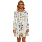 Bluey, Bluey merch, Bluey pattern, Bluey Bluey, bingo, Bluey design, bluey dog Long Sleeve Wide Neck Velvet Dress Bluey, Bluey merch, Bluey pattern, Bluey Bluey, bingo, Bluey design, bluey dog Long Sleeve Wide Neck Velvet Dress