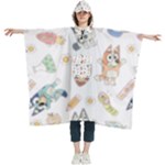 Bluey, Bluey merch, Bluey pattern, Bluey Bluey, bingo, Bluey design, bluey dog Women s Hooded Rain Ponchos Bluey, Bluey merch, Bluey pattern, Bluey Bluey, bingo, Bluey design, bluey dog Women s Hooded Rain Ponchos