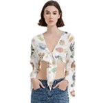 Bluey, Bluey merch, Bluey pattern, Bluey Bluey, bingo, Bluey design, bluey dog Trumpet Sleeve Cropped Top Bluey, Bluey merch, Bluey pattern, Bluey Bluey, bingo, Bluey design, bluey dog Trumpet Sleeve Cropped Top