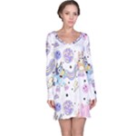 Bluey, Bluey merch, Bluey pattern, Bluey Bluey, bingo, Bluey design, bluey dog Long Sleeve Nightdress Bluey, Bluey merch, Bluey pattern, Bluey Bluey, bingo, Bluey design, bluey dog Long Sleeve Nightdress