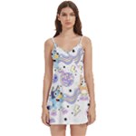 Bluey, Bluey merch, Bluey pattern, Bluey Bluey, bingo, Bluey design, bluey dog Body Wrap Sleeveless V-Neck Mini Dress Bluey, Bluey merch, Bluey pattern, Bluey Bluey, bingo, Bluey design, bluey dog Body Wrap Sleeveless V-Neck Mini Dress