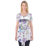 Bluey, Bluey merch, Bluey pattern, Bluey Bluey, bingo, Bluey design, bluey dog Short Sleeve Tunic Bluey, Bluey merch, Bluey pattern, Bluey Bluey, bingo, Bluey design, bluey dog Short Sleeve Tunic