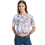 Bluey, Bluey merch, Bluey pattern, Bluey Bluey, bingo, Bluey design, bluey dog Women s Round Neck Short Sleeve Crop Top Bluey, Bluey merch, Bluey pattern, Bluey Bluey, bingo, Bluey design, bluey dog Women s Round Neck Short Sleeve Crop Top