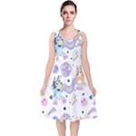 Bluey, Bluey merch, Bluey pattern, Bluey Bluey, bingo, Bluey design, bluey dog V-Neck Midi Sleeveless Dress Bluey, Bluey merch, Bluey pattern, Bluey Bluey, bingo, Bluey design, bluey dog V-Neck Midi Sleeveless Dress