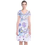 Bluey, Bluey merch, Bluey pattern, Bluey Bluey, bingo, Bluey design, bluey dog Short Sleeve Front Wrap Dress Bluey, Bluey merch, Bluey pattern, Bluey Bluey, bingo, Bluey design, bluey dog Short Sleeve Front Wrap Dress
