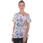 Bluey, Bluey merch, Bluey pattern, Bluey Bluey, bingo, Bluey design, bluey dog Off Shoulder Tie-Up T-Shirt Bluey, Bluey merch, Bluey pattern, Bluey Bluey, bingo, Bluey design, bluey dog Off Shoulder Tie-Up T-Shirt