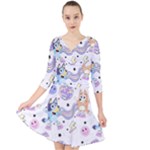 Bluey, Bluey merch, Bluey pattern, Bluey Bluey, bingo, Bluey design, bluey dog Quarter Sleeve Front Wrap Dress Bluey, Bluey merch, Bluey pattern, Bluey Bluey, bingo, Bluey design, bluey dog Quarter Sleeve Front Wrap Dress