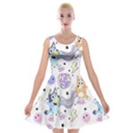 Bluey, Bluey merch, Bluey pattern, Bluey Bluey, bingo, Bluey design, bluey dog Velvet Skater Dress Bluey, Bluey merch, Bluey pattern, Bluey Bluey, bingo, Bluey design, bluey dog Velvet Skater Dress