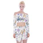 Bluey, Bluey merch, Bluey pattern, Bluey Bluey, bingo, Bluey design, bluey dog Off Shoulder Top with Mini Skirt Set Bluey, Bluey merch, Bluey pattern, Bluey Bluey, bingo, Bluey design, bluey dog Off Shoulder Top with Mini Skirt Set