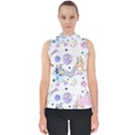 Bluey, Bluey merch, Bluey pattern, Bluey Bluey, bingo, Bluey design, bluey dog Mock Neck Shell Top Bluey, Bluey merch, Bluey pattern, Bluey Bluey, bingo, Bluey design, bluey dog Mock Neck Shell Top