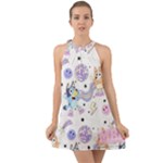 Bluey, Bluey merch, Bluey pattern, Bluey Bluey, bingo, Bluey design, bluey dog Halter Tie Back Chiffon Dress Bluey, Bluey merch, Bluey pattern, Bluey Bluey, bingo, Bluey design, bluey dog Halter Tie Back Chiffon Dress