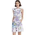 Bluey, Bluey merch, Bluey pattern, Bluey Bluey, bingo, Bluey design, bluey dog Cocktail Party Halter Sleeveless Dress With Pockets Bluey, Bluey merch, Bluey pattern, Bluey Bluey, bingo, Bluey design, bluey dog Cocktail Party Halter Sleeveless Dress With Pockets