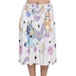 Bluey, Bluey merch, Bluey pattern, Bluey Bluey, bingo, Bluey design, bluey dog Velvet Flared Midi Skirt Bluey, Bluey merch, Bluey pattern, Bluey Bluey, bingo, Bluey design, bluey dog Velvet Flared Midi Skirt