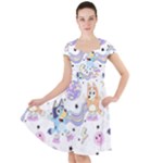 Bluey, Bluey merch, Bluey pattern, Bluey Bluey, bingo, Bluey design, bluey dog Cap Sleeve Midi Dress With Pockets Bluey, Bluey merch, Bluey pattern, Bluey Bluey, bingo, Bluey design, bluey dog Cap Sleeve Midi Dress With Pockets