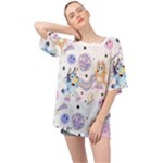 Bluey, Bluey merch, Bluey pattern, Bluey Bluey, bingo, Bluey design, bluey dog Oversized Chiffon Top Bluey, Bluey merch, Bluey pattern, Bluey Bluey, bingo, Bluey design, bluey dog Oversized Chiffon Top