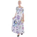 Bluey, Bluey merch, Bluey pattern, Bluey Bluey, bingo, Bluey design, bluey dog Half Sleeves Maxi Dress Bluey, Bluey merch, Bluey pattern, Bluey Bluey, bingo, Bluey design, bluey dog Half Sleeves Maxi Dress