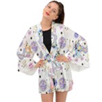 Bluey, Bluey merch, Bluey pattern, Bluey Bluey, bingo, Bluey design, bluey dog Long Sleeve Kimono Bluey, Bluey merch, Bluey pattern, Bluey Bluey, bingo, Bluey design, bluey dog Long Sleeve Kimono