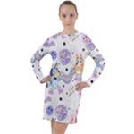 Bluey, Bluey merch, Bluey pattern, Bluey Bluey, bingo, Bluey design, bluey dog Long Sleeve Hoodie Dress Bluey, Bluey merch, Bluey pattern, Bluey Bluey, bingo, Bluey design, bluey dog Long Sleeve Hoodie Dress