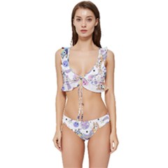 Low Cut Ruffle Edge Bikini Set 