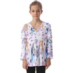 Bluey, Bluey merch, Bluey pattern, Bluey Bluey, bingo, Bluey design, bluey dog Kids V Neck Casual Top Bluey, Bluey merch, Bluey pattern, Bluey Bluey, bingo, Bluey design, bluey dog Kids V Neck Casual Top