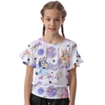 Bluey, Bluey merch, Bluey pattern, Bluey Bluey, bingo, Bluey design, bluey dog Kids Cut Out Flutter Sleeves Bluey, Bluey merch, Bluey pattern, Bluey Bluey, bingo, Bluey design, bluey dog Kids Cut Out Flutter Sleeves