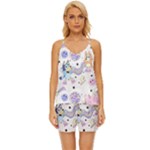 Bluey, Bluey merch, Bluey pattern, Bluey Bluey, bingo, Bluey design, bluey dog V-Neck Satin Pajamas Set Bluey, Bluey merch, Bluey pattern, Bluey Bluey, bingo, Bluey design, bluey dog V-Neck Satin Pajamas Set