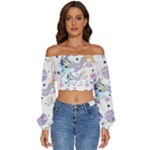 Bluey, Bluey merch, Bluey pattern, Bluey Bluey, bingo, Bluey design, bluey dog Long Sleeve Crinkled Weave Crop Top Bluey, Bluey merch, Bluey pattern, Bluey Bluey, bingo, Bluey design, bluey dog Long Sleeve Crinkled Weave Crop Top