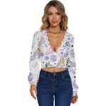 Bluey, Bluey merch, Bluey pattern, Bluey Bluey, bingo, Bluey design, bluey dog Long Sleeve Deep-V Velour Top Bluey, Bluey merch, Bluey pattern, Bluey Bluey, bingo, Bluey design, bluey dog Long Sleeve Deep-V Velour Top