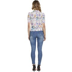 Puffed Short Sleeve Button Up Jacket 