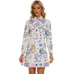 Bluey, Bluey merch, Bluey pattern, Bluey Bluey, bingo, Bluey design, bluey dog Women s Long Sleeve Bow Deco Button Up Dress Bluey, Bluey merch, Bluey pattern, Bluey Bluey, bingo, Bluey design, bluey dog Women s Long Sleeve Bow Deco Button Up Dress