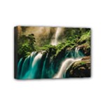 Waterfall Rocks Jungle Forest Mini Canvas 6  x 4  (Stretched)