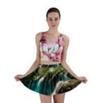 Waterfall Rocks Jungle Forest Mini Skirt