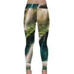 Waterfall Rocks Jungle Forest Classic Yoga Leggings
