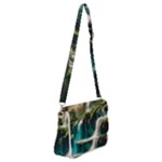 Waterfall Rocks Jungle Forest Shoulder Bag with Back Zipper